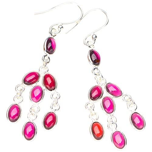 

StarGems® Natural Amethyst Handmade 925 Sterling Silver Earrings 2.25 E3526-2