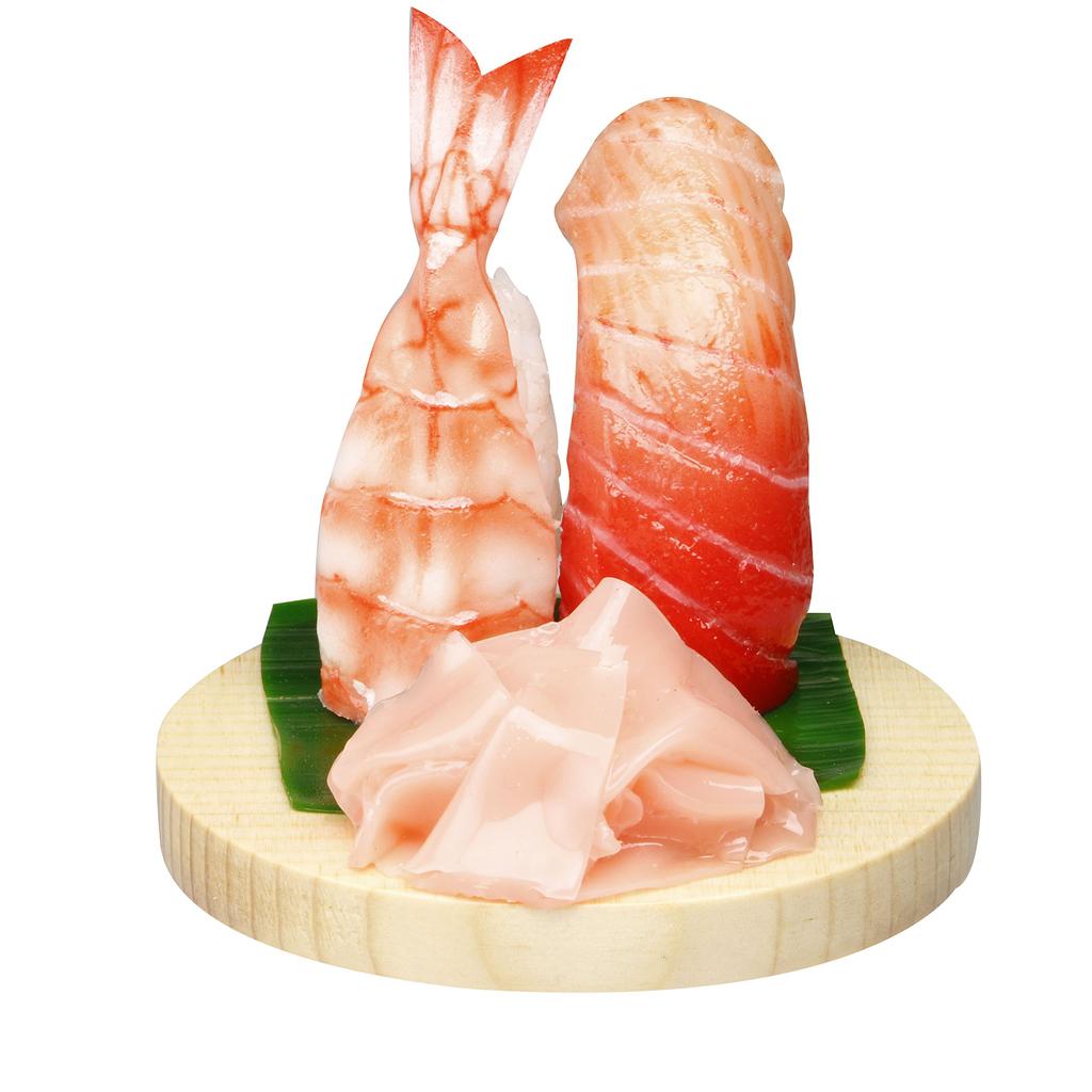 Suetake Sample Food Replica Smartphone Compatible with Various Nigiri and Fatty Stand, Models, Sushi/Shrimp Tuna, Stand-10070