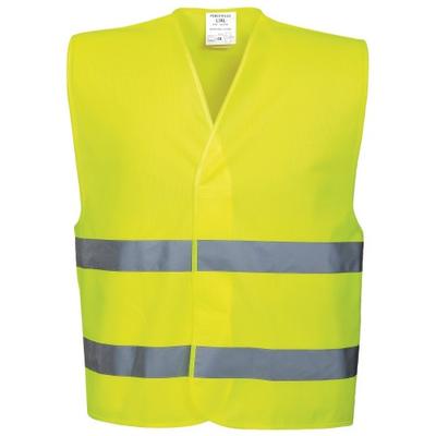 Unisex High Visibility Two Band Safety Work Vest