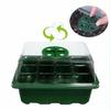 12 Cells Hole Plastics Plant Pots Grow Box Plant Seedling Pots Gardening Sowing Tray Tools Hydroponics Growing System Indoors