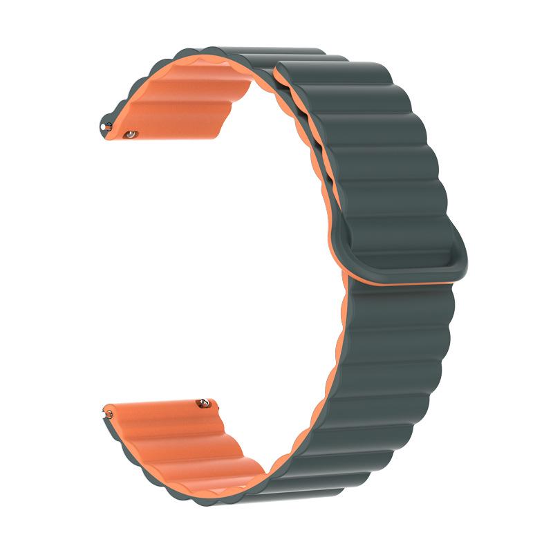 Huawei GT5 & Samsung Two-Tone Silicone Magnetic Loop Watch Strap (16mm/18mm)