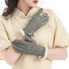 Autumn and Winter Gloves Women's German Velvet Thin Elastic Outdoor Riding Driving Can Touch the Screen Winter Imitation Wool Warm Gloves