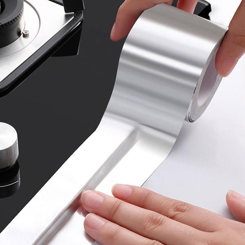 Anti-oil Tape, Water-resistant Sealant, Heat-resistant Fireproof Aluminum Foil Tape, Countertop, Sink, Edge Sealing Tape