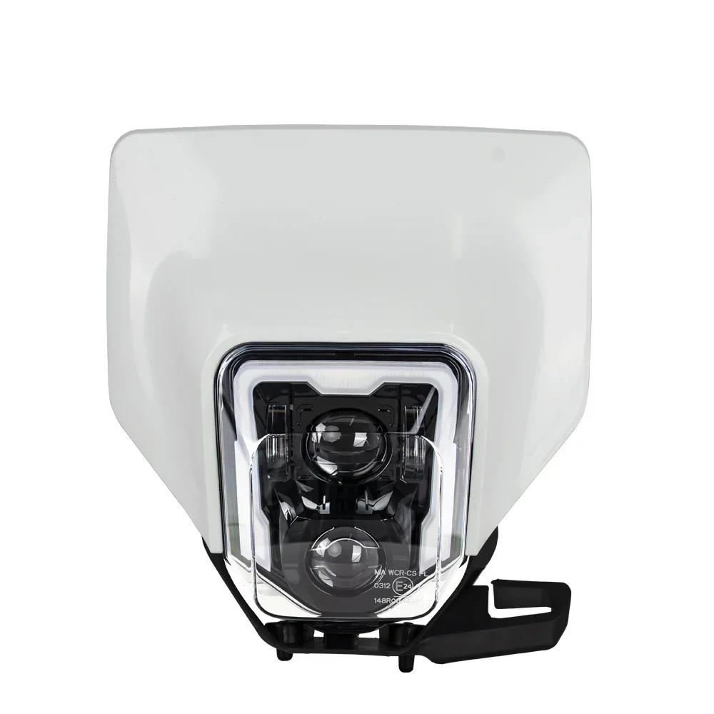 Motorcycle Headlight For Husqvarna TE150 TE150i TE250 TE300 TE300I LED Headlight W/ High Low Beam DRL Head Lamp Side Mount