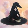 Bowknot Decoration Hat Women's Witch Hat Cosplay Witch Hat Theme Party Headwear for Adult Women Men