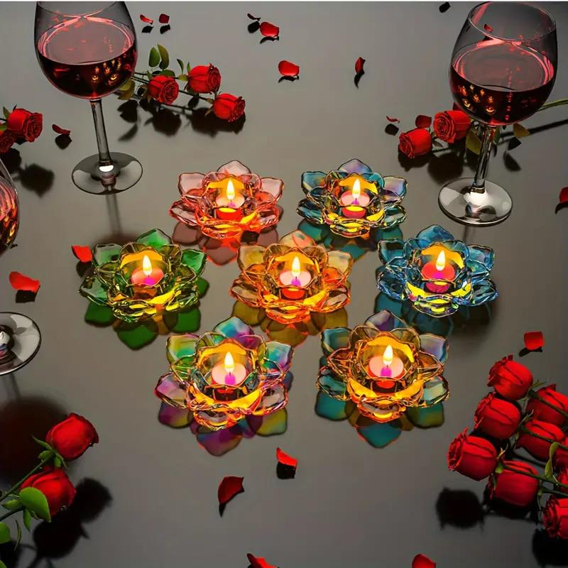 1pc Lotus Flower Candle Holder Silicone Mold Creative Storage Crystal Epoxy Resin Casting Kit For DIY Crafts And Home Decor