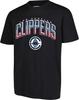 Męska koszulka NBA Los Angeles Clippers z łukowym logo Plexi, krótki rękaw, rozmiar L, czarna