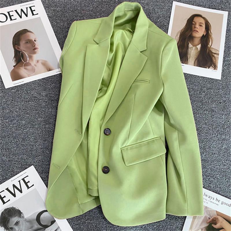 Women's Korean Style Loose Black Suit Jacket - Slimming, Small Size Blazer for Spring and Autumn 2025.