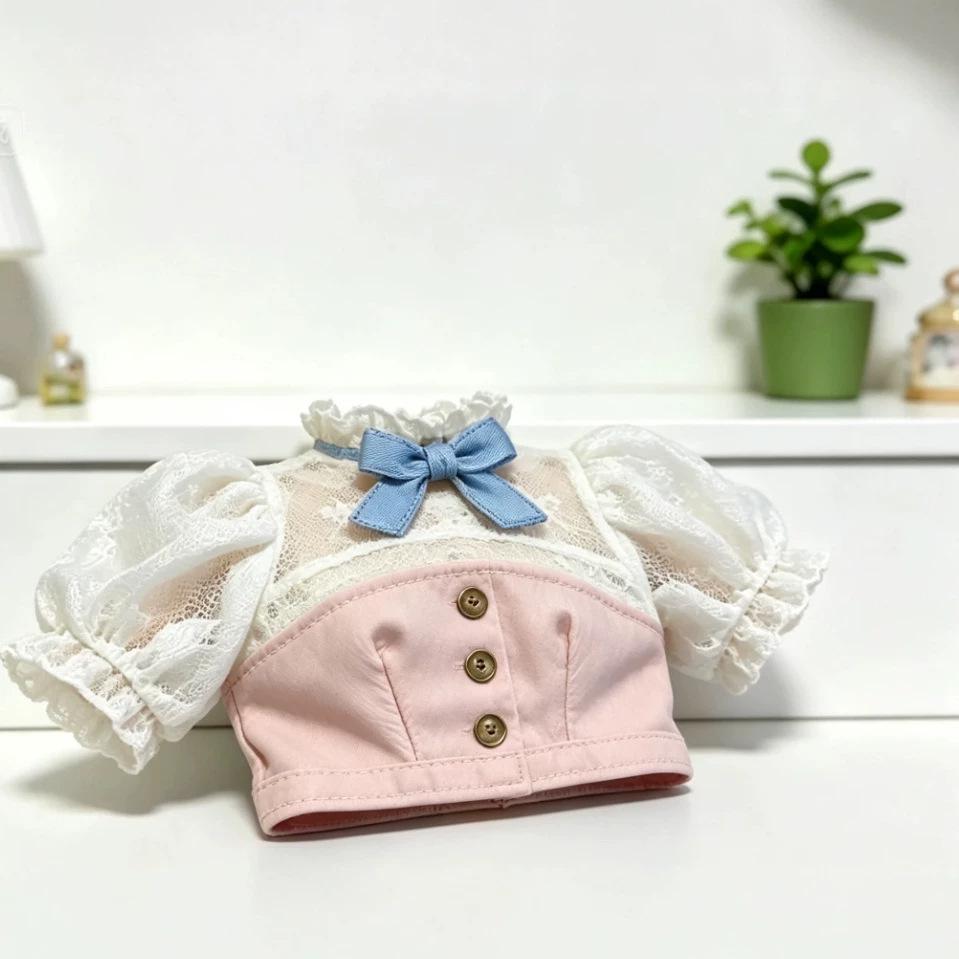 OB24 Blythe 1/6 Doll Outfit: Vintage Skinny Pants & Puff Sleeve Top