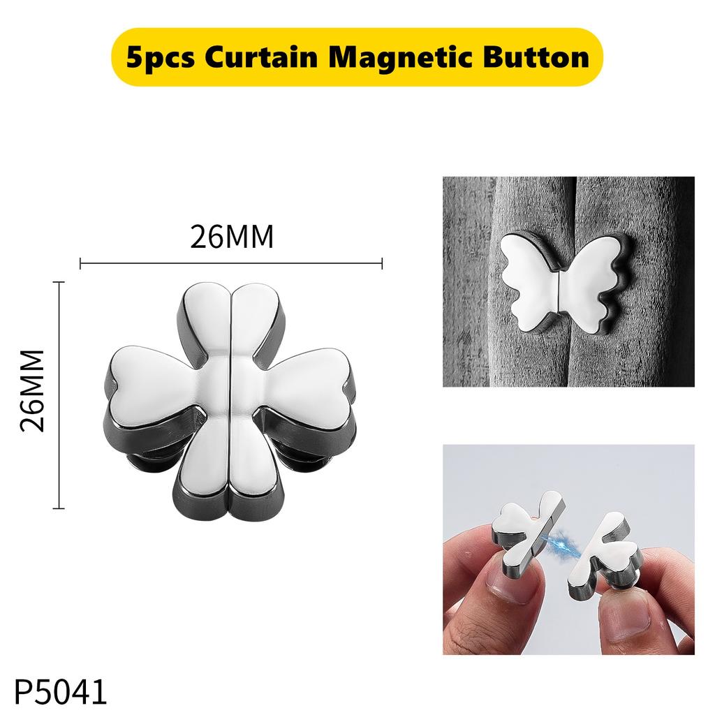 Curtain Magnetic Button Detachable Curtain Fix Fastener Clip Prevent Light Adjustment Window Screen Close Magnet Buckle