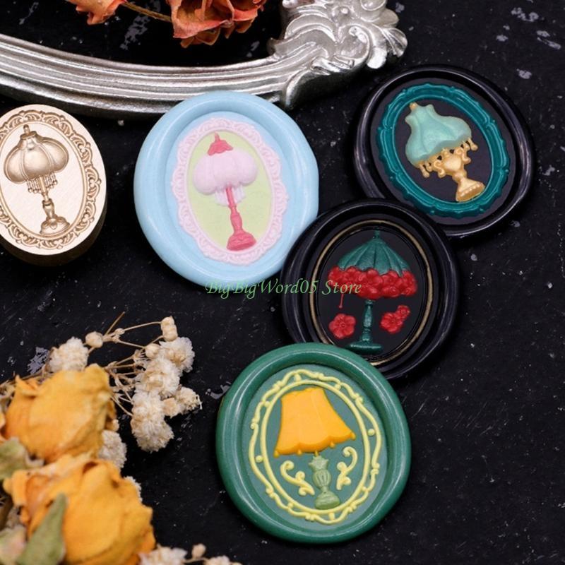 24TE Emboss Wax Seal Stamp Head Removable Sealing Brass Stamp Head for Gift Envelopes Invitations Greeting Cards Decorations