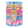 Mixed Color Elastic Soft Pottery Bracelet Love Tai Chi Yin Yang Soft Pottery Bracelet Friendship Couple Stacked Bracelet