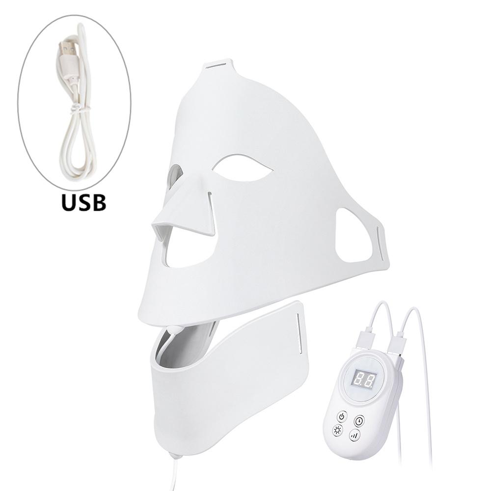 Foreverlily Face Neck Silicone LED Mask 7 Colors Light Photon Red Light Therapy Flexible Facial Beauty Mask Skin Care Anti-Ance