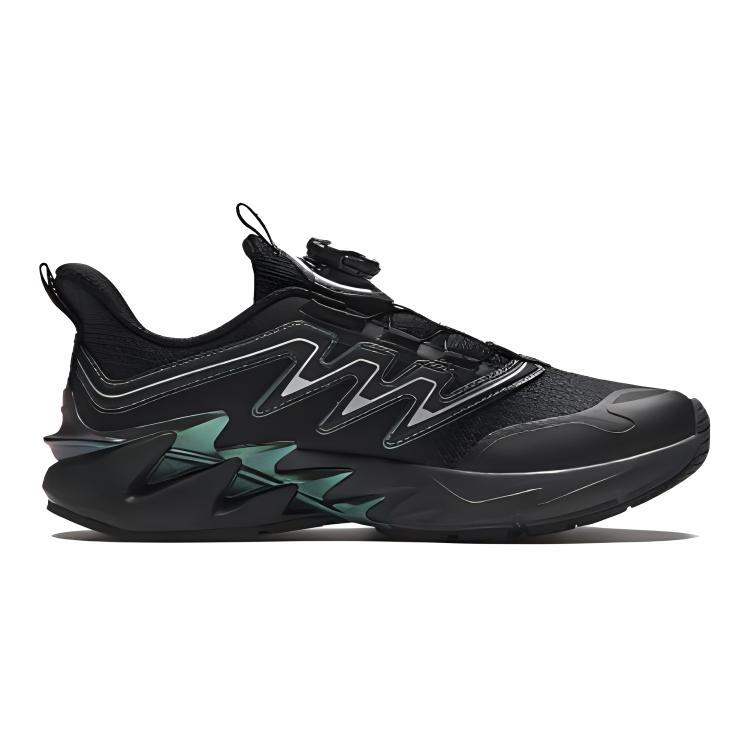 Anta Kids Eagle Claw Comfortable Versatile Shock Absorbing Durable Low Top Running Shoes Kids running shoes Black Silver 312345511-2