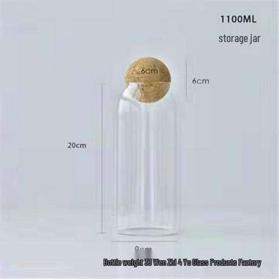 Heat-Resistant Airtight Glass Jar for Tea, Coffee Beans, and Fruits – Transparent Storage and Display Bottle