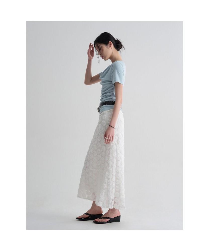 8seconds Cowl Neck Layered Short Sleeve T-Shirt Sky Blue