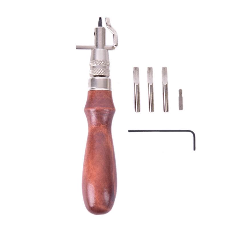 7 In 1 Set Pro Leathercraft Adjustable Stitching And Groover Crease Leather Tool