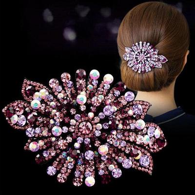 Rhinestone-Haarspange im koreanischen Stil - Elegantes Frühlings-Haarschmuckstück für Damen