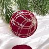 12pcs Hand-Painted Velvet Spheres Pendant Flocking Christmas Ball Ornaments  Home Decor
