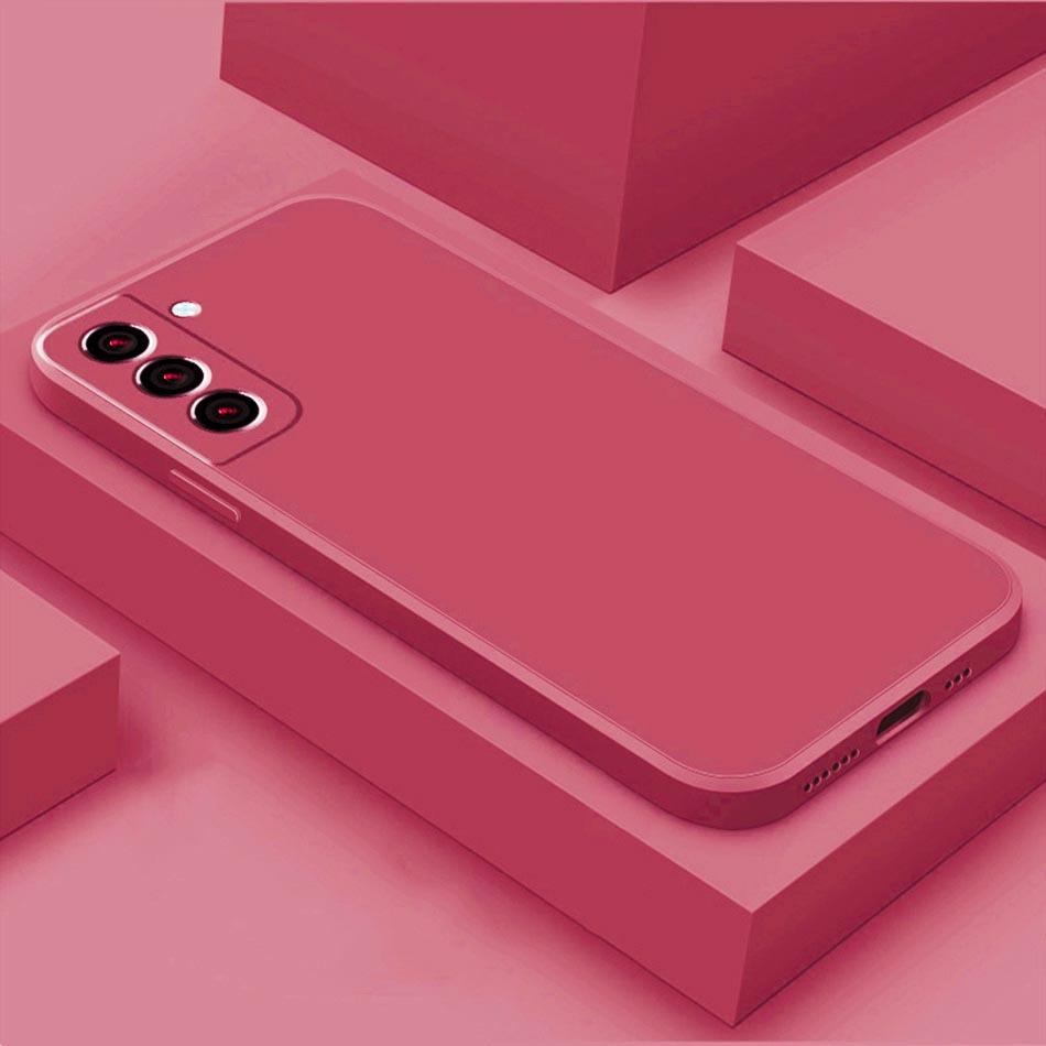 Suitable for Samsung Galaxy S25ultra Mobile Phone Case S24Plus Liquid Silicone S22 Straight Edge S23 Protective Case