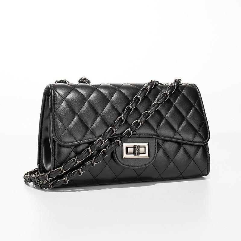 Bolsos clásicos de diamantes de moda para mujer, bandoleras para teléfono móvil y cambio.