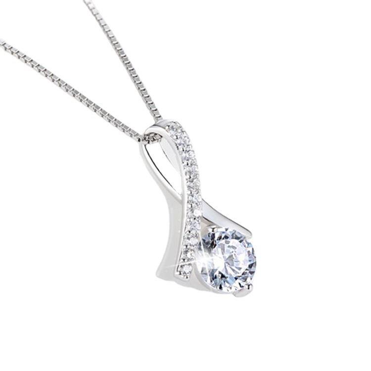 

Zircon Geometric Micro Set Choker Necklace Simple Pendant Women Jewelry Elegant Daily Versatile Chain