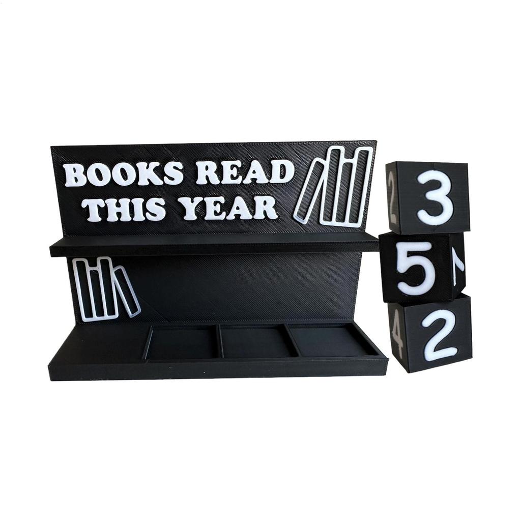 Book Read Tracker Books Read This Year Counting Ornaments Wear Resist Bookshelf Decoration Small Book Counter Gift For Friend