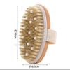 2 in 1 Trockenbürste für Körpermassage Naturborsten Entferner für abgestorbene Haut Anti-Cellulite Peeling Durchblutung Massage Werkzeuge