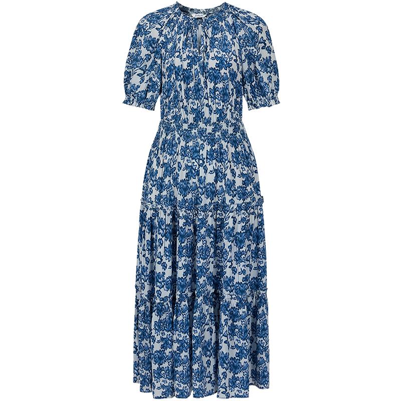 Anna Coco Ethnic Print Pleated Waist Dress XL