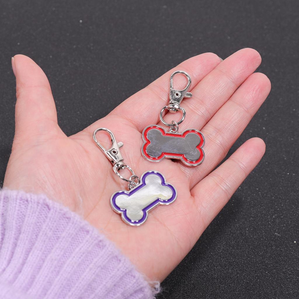 Personalized Custom Name Dog Tag Bone Shape Laser Engraving Text Pets Tag Anti-lost Pendant Number Customized Text Dog Tags