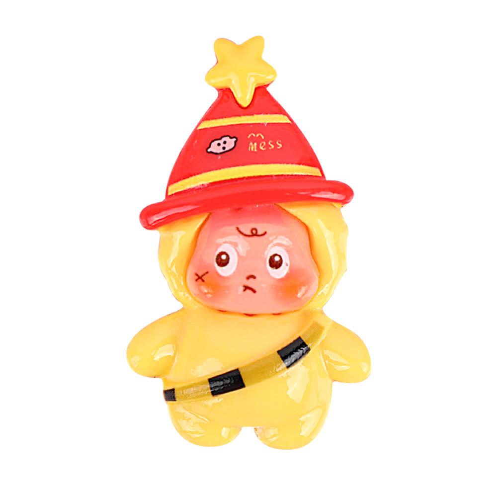 Starman Resin Keychain Pendant: Handmade Cartoon Cream Glue Car Ornament & DIY Jewelry Accessory