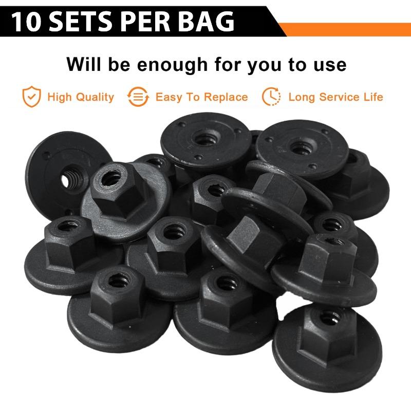 10-20pcs Auto Clips Hex Head Plastic Self-Threading Nut Car Interior for BMW Retainer Chassis Rear Bumper Splash Shield Parts