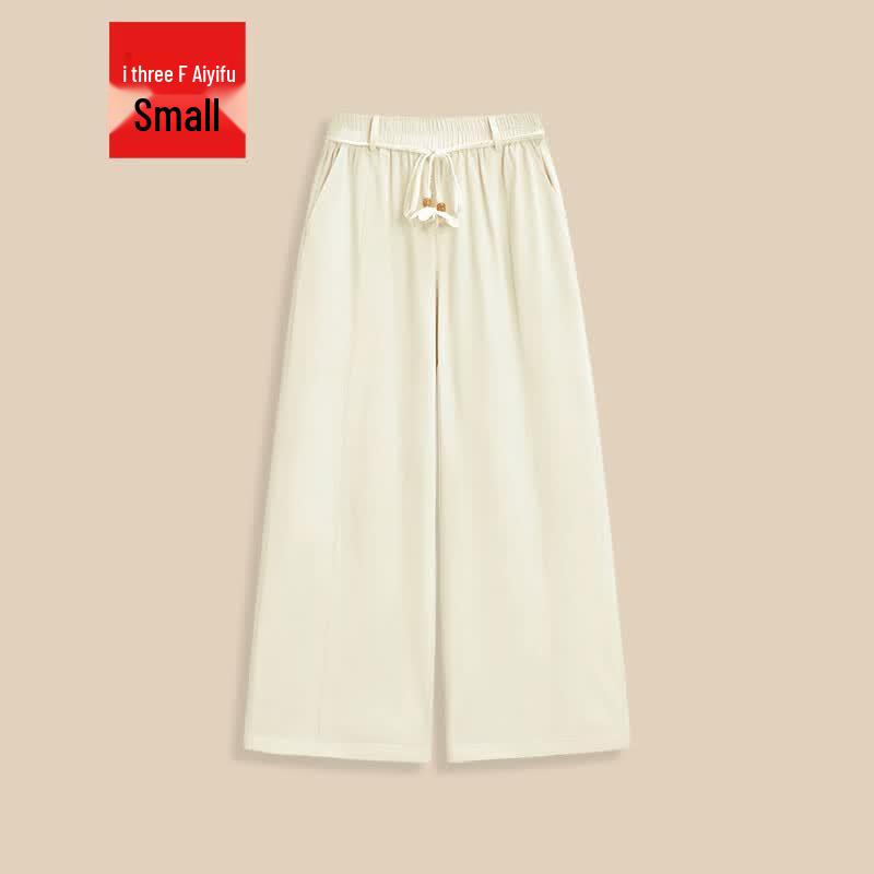 IEF Petite Summer Casual Wide-Leg Pants L жёлтый
