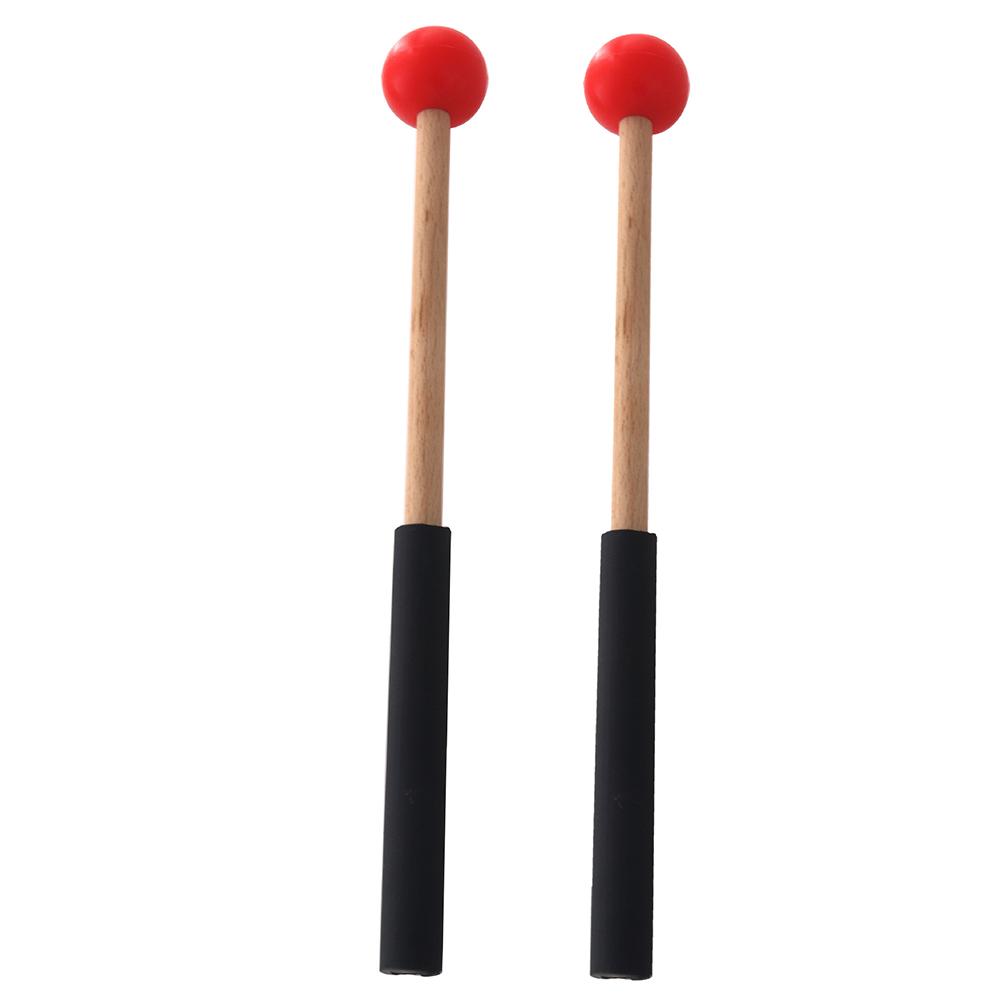1 Pair Glockenspiel Mallets Drum Practice Hardwood Glockenspiel Mallets Stick Xylophone Bell Mallets Set Suitable for All Ages красный