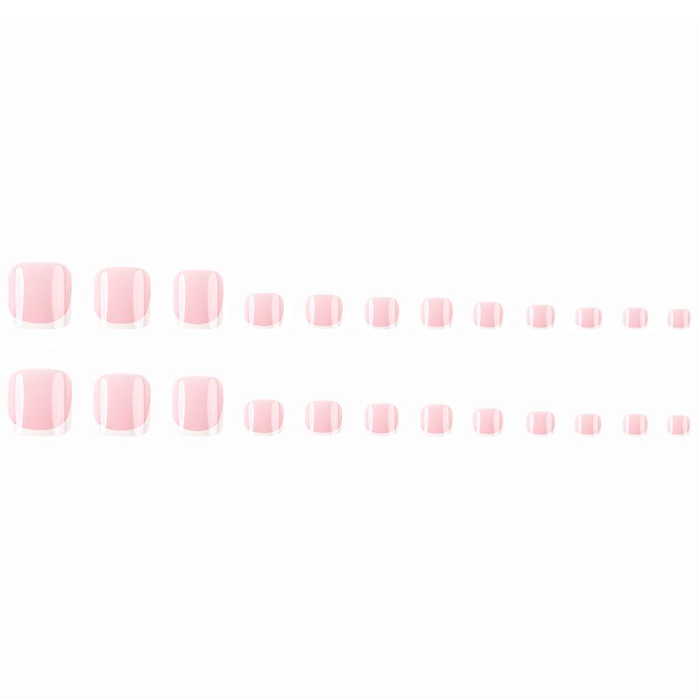 Trendy French White Edge Toenail Stickers - Easy-to-Apply Finished Nail Pieces