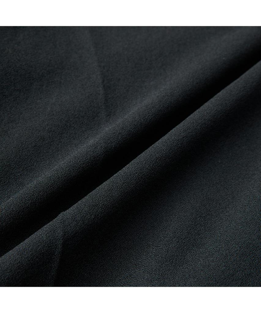 Keoseuuteommellou Black Regular Fit Textured Setup Pants Cwpam26401Bkx