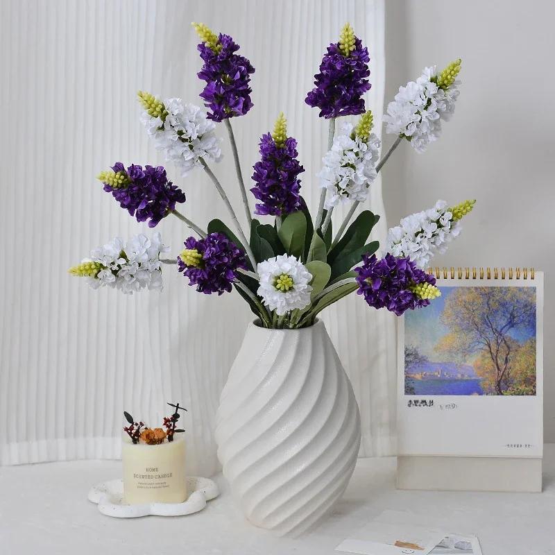 67cm Silk Lavenders Branch Simulation Flowers Garden Decor Artificial 3 Forks Lavender Purple Fake Flower Auditorium Decoration