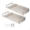 2 Stück Robuster Edelstahl-Lagerregal Badezimmer und Küche Organizer-Regal