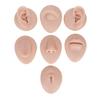Soft Silicone Body Part Model, Piercing Practice Model Simulation Silicone Ear Eye Nose Mouth Tongue, Belly Button Model Safety Pierce Tool for