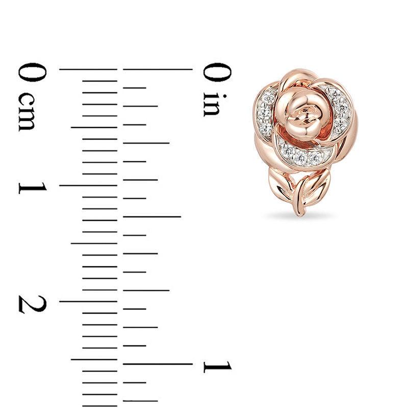 Zhenrong Valentine's Day Gift: Rose Pendant Flower Necklace & Engagement Ring Earrings