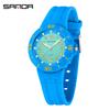Sanda 6386 sport waterproof men's watch for both men and women, new quartz minimalist watch for students, silicone strap