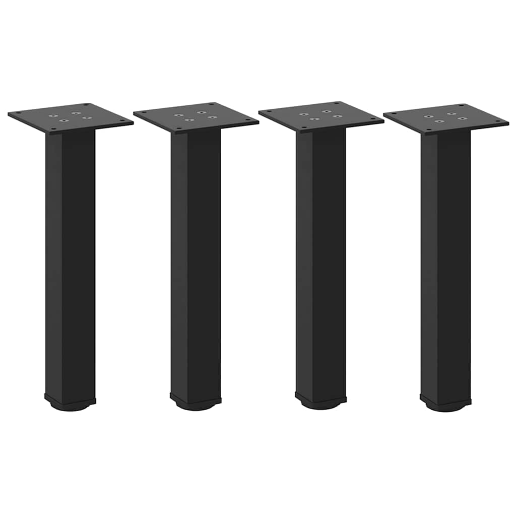 Vidaxl Coffee Table Legs, 4 Pcs, Black, 30-32 Cm, Steel