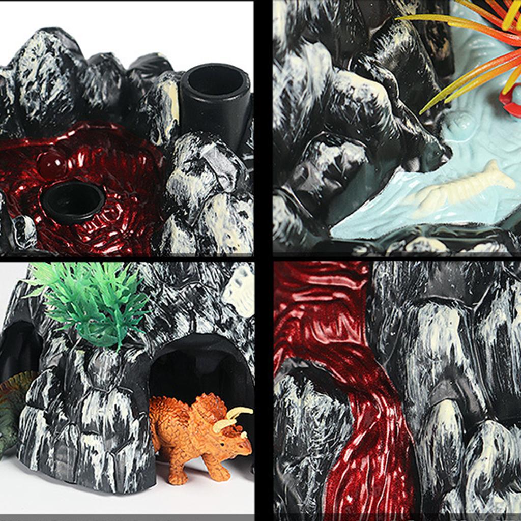 Electric Action Toy Figure with LED Eruptions Science Experiment Kit for Boys Girls Kids Holiday