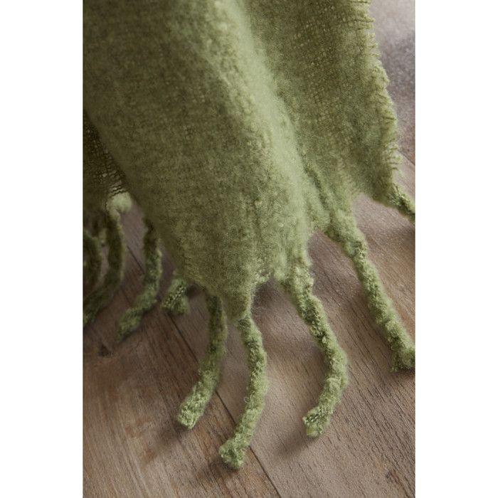 Plaid 130 x 170 cm Polyester tricot uni effet Mohair "Melia" Le fil d'Ariane