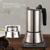 Silver Stovetop Moka Pot Stainless Steel Stovetop Espresso Maker  Coffee Making