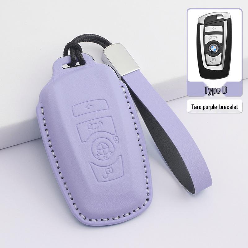 Housse en Cuir pour Clé à Lame BMW Série 5, Série 3, X3, X1, X5, X6 avec Boucle