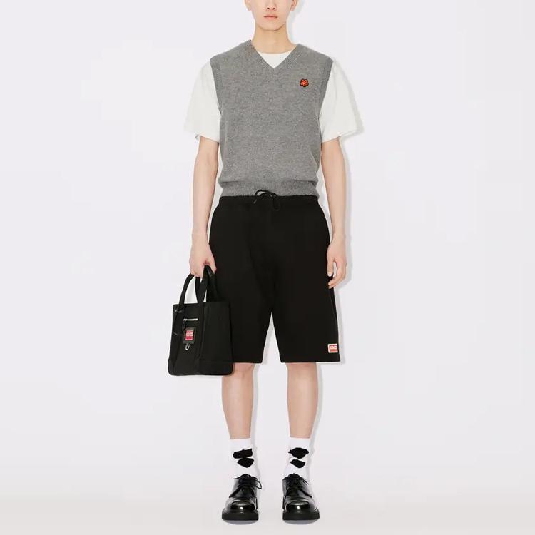Kenzo Logo-patch Cotton Shorts FD65PA7044ME-99
