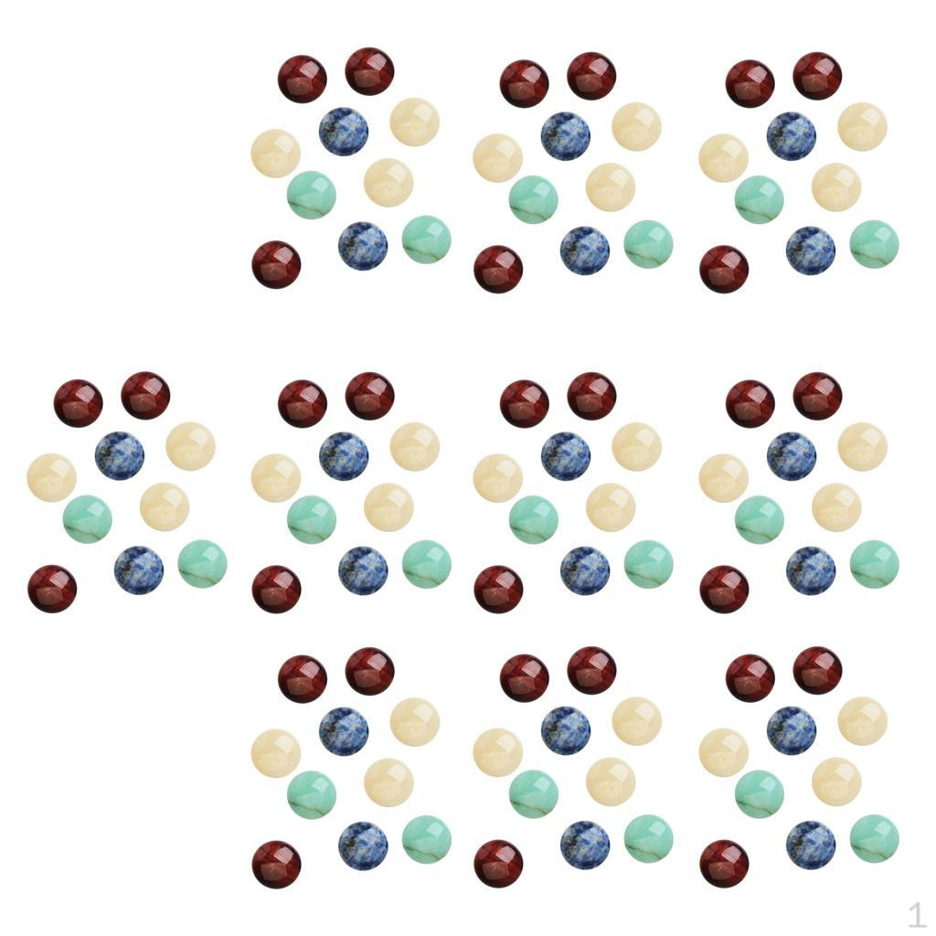 

100 Pieces Jewelry Making beads 8mm Half Round Gem Cabochon DIY Charms