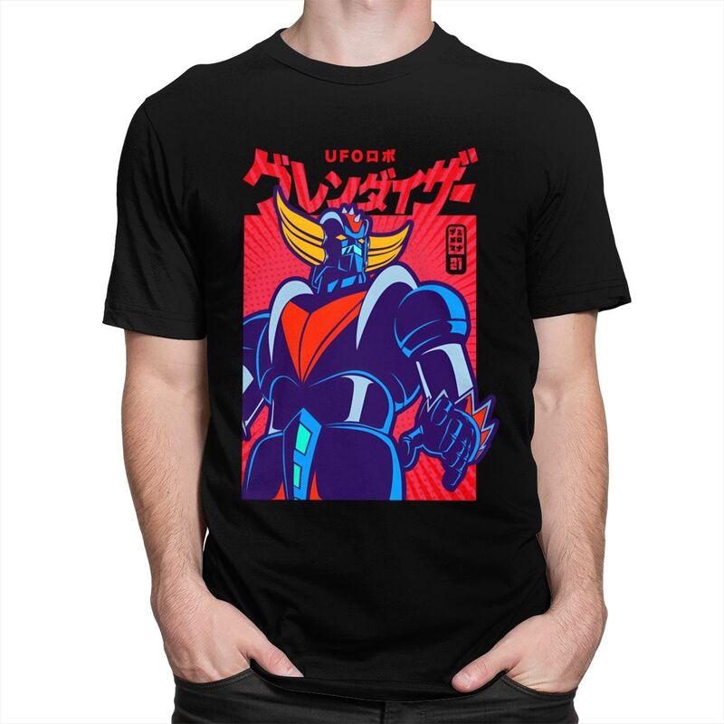 Custom Grendizer UFO Robot Goldorak T Shirt for Men Tshirt Leisure Tees Short Sleeve Tshirts Loose Fit Clothing Gift