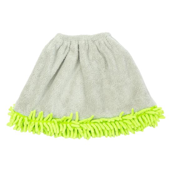 Coral Velvet Broom Cover Quick Drying High Water Absorption Elastic Closure Snap-Fit